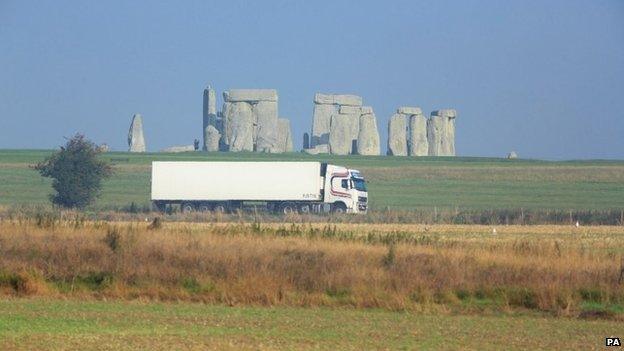 A303 past Stonehenge