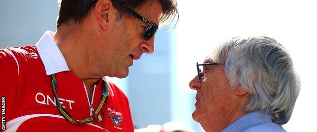 Bernie Ecclestone and Graeme Lowdon