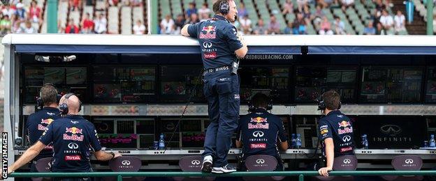 Red Bull pit wall