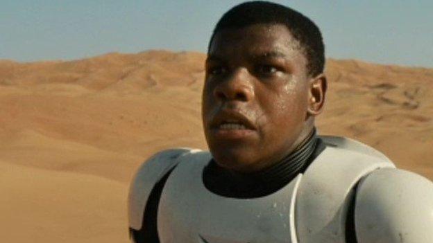 John Boyega in the Star Wars trailer