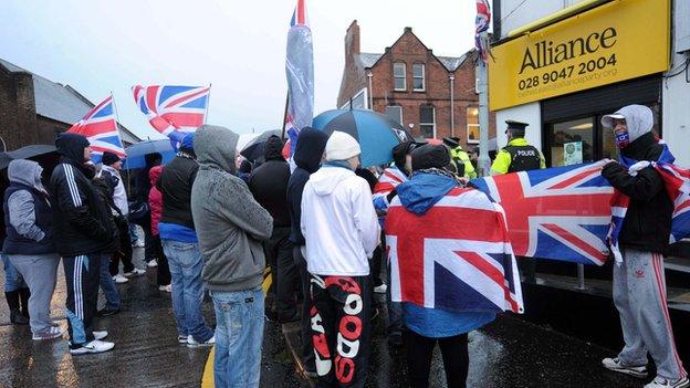 Protest at Alliance office