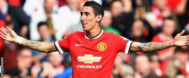 Manchester United record signing Angel Di Maria