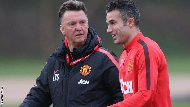 Robin van Persie and Louis van Gaal