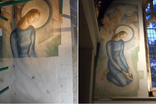 Mary before and after restoration