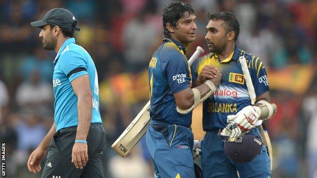 Sri Lanka's Kumar Sangakkara and Mahela Jayawardene