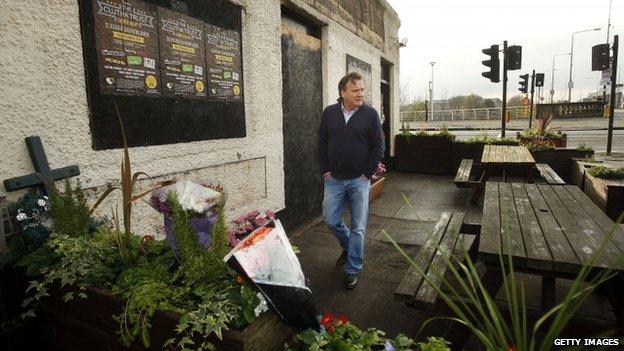 tributes outside clutha