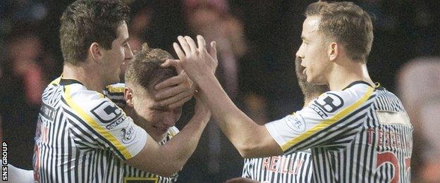 Marc McAusland was the man to break St Mirren's long goal drought