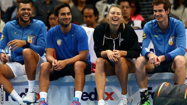 Maria Sharapova and Andy Murray of the Manila Mavericks