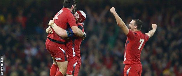 Wales celebrate