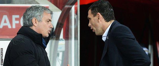 Jose Mourinho and Gus Poyet