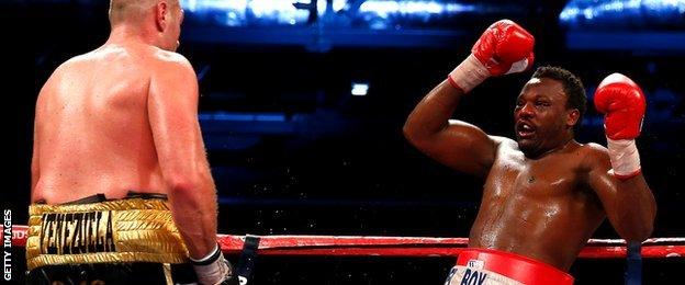 Dereck Chisora is stunned by Tyson Fury