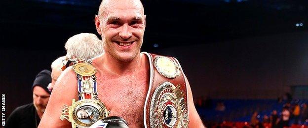 Tyson Fury's belts