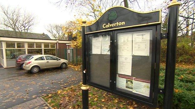 Notice board in Calverton