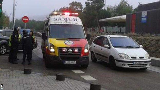 Ambulance at Atletico Madrid