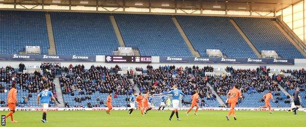 Some parts of Ibrox were closed