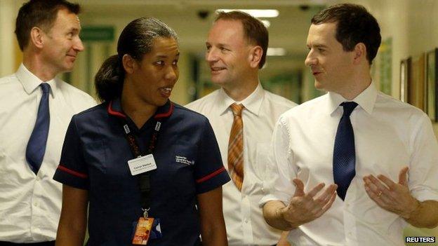 George Osborne visiting Homerton University Hospital on 30 Nov