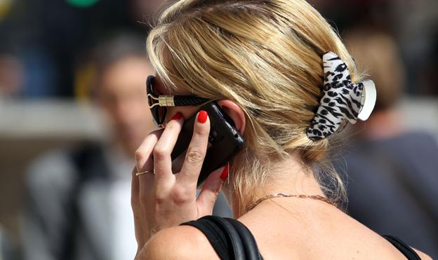 Woman speaking on phone