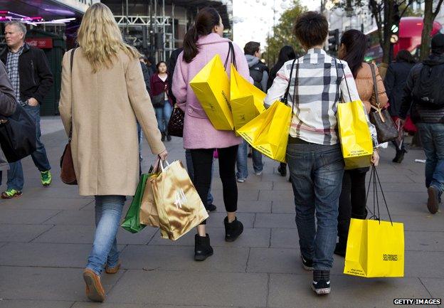 Shoppers in London, November 2014