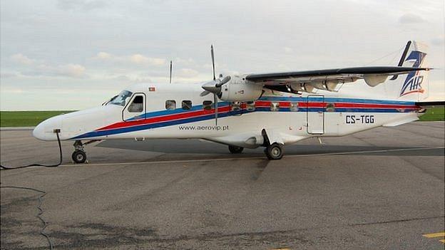 Dornier at Alderney Airport during trial by Aurigny in November 2013