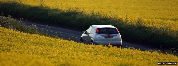 Car on a UK road