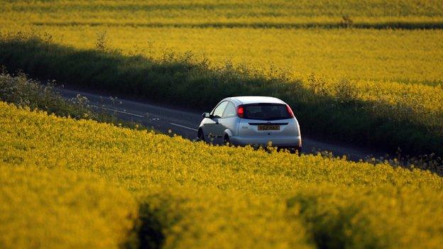 Car on a UK road