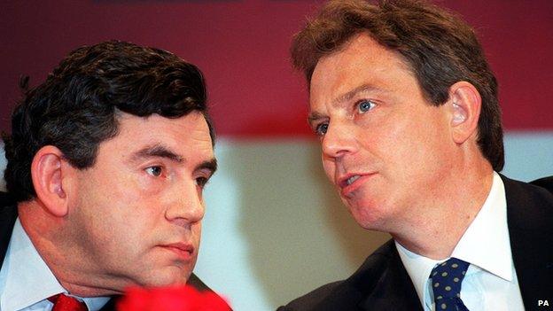 Gordon Brown and Tony Blair