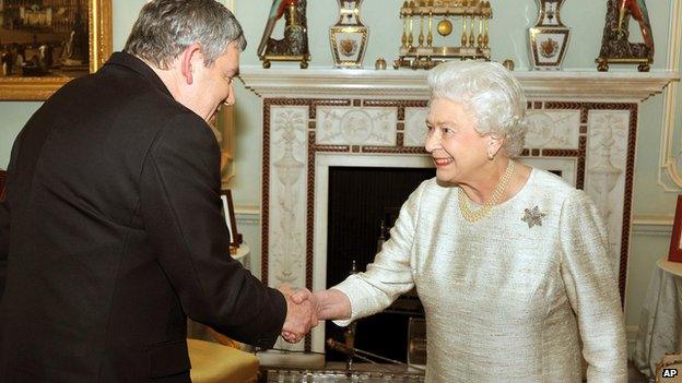 Gordon Brown and the Queen