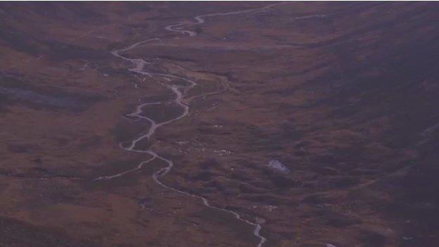 The meanderings of the Dee as seen from the high plateau