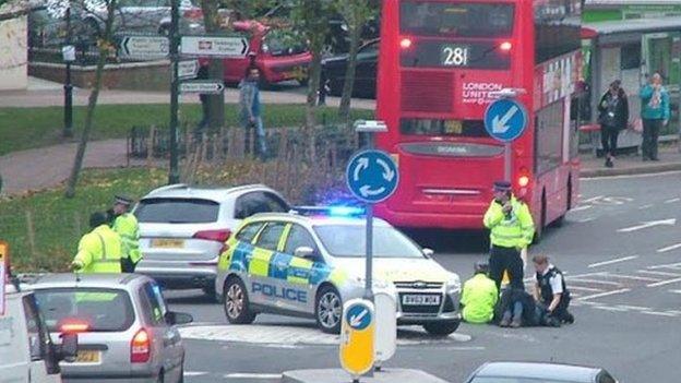 Cyclist collided with vehicle