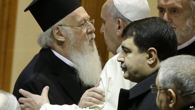 Pope Francis meets Patriarch Bartholomew