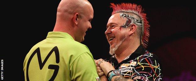 Michael van Gerwen and Peter Wright