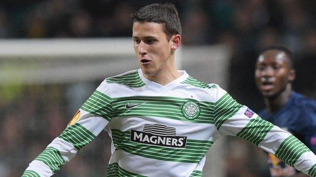 Aleksandar Tonev in action against Salzburg