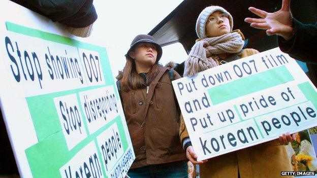 There were protests in Seoul, South Korea over the way the two countries were represented in the film