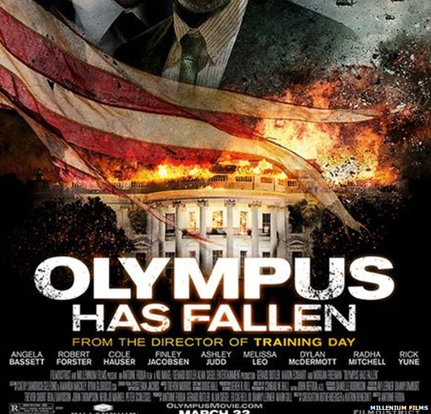 Part of the poster for Olympus has fallen