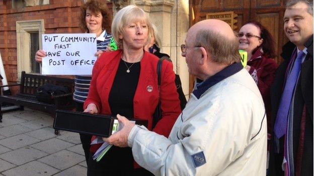 A petition being handed into the House of Keys in the Isle of Man