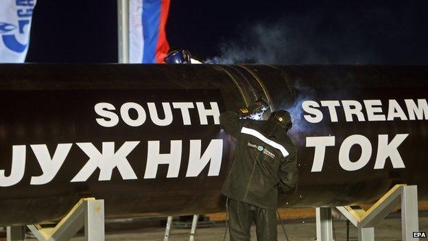 South Stream construction in Serbia, Nov 2013