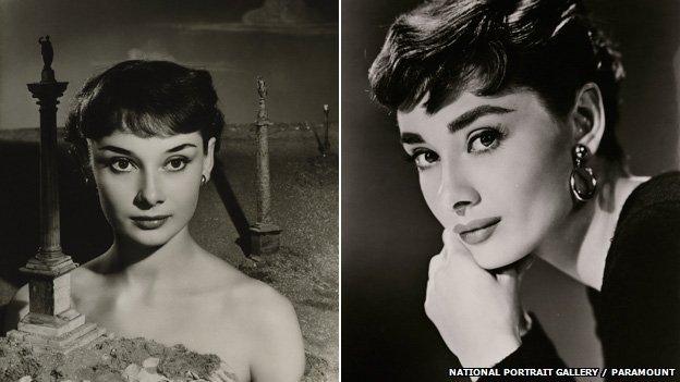 Audrey Hepburn by Angus McBean (1950) and Bud Fraker (1954)