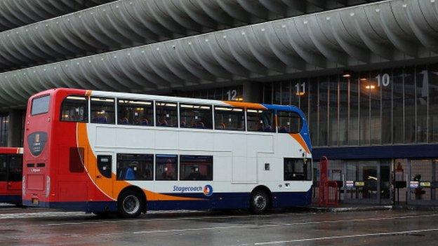 Stagecoach bus at Preston bus station