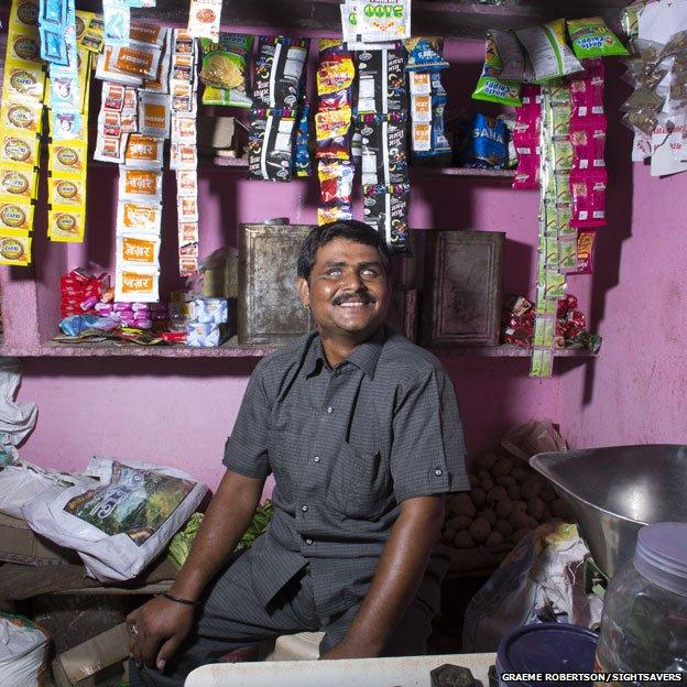 Shankarlal Sansi in his shop