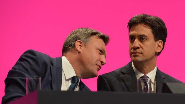 Shadow Chancellor Ed Balls and Labour Leader Ed Miliband