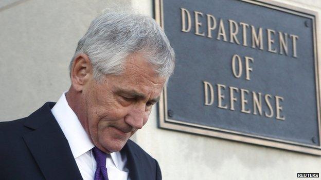 US Secretary of Defense Chuck Hagel appeared in Washington DC on 24 November 2014