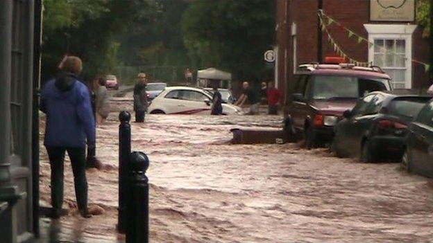 Flooding in Southwell in 2013