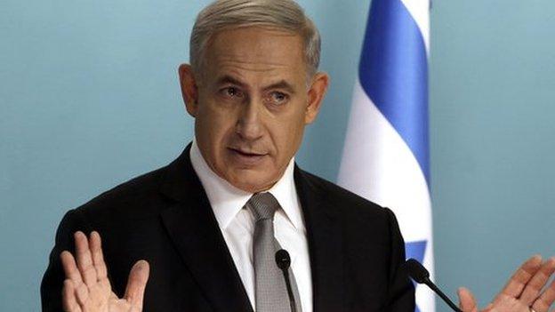 The Israeli Prime Minister, Benjamin Netanyahu, announcing he wants early elections