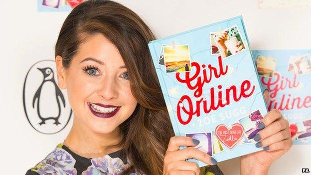 Zoella's first book Girl Online outsells JK Rowling's debut offering.