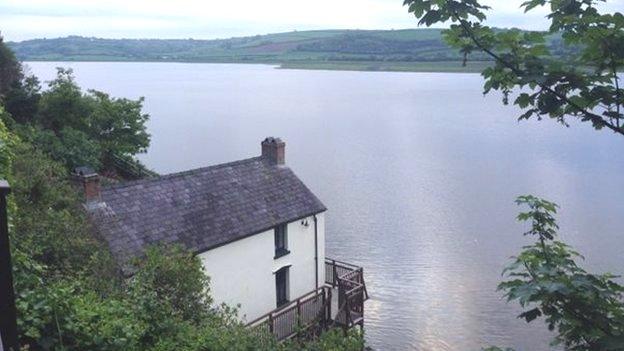 View from Dylan Thomas' boathouse