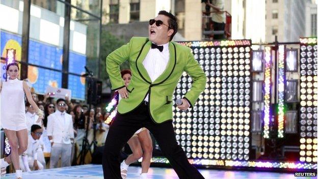 Korean rapper-singer Psy performs on NBC"s 'Today show in New York in this 14 September 2012 file photograph.