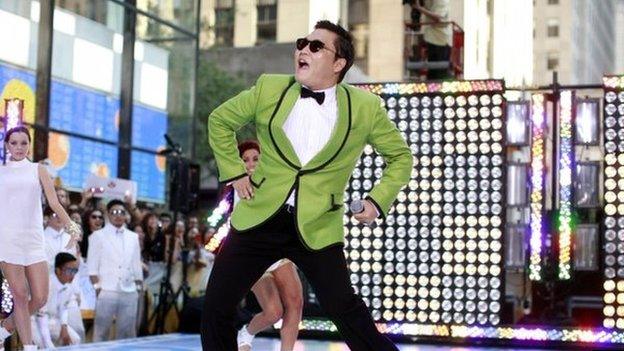 Korean rapper-singer Psy performs on NBC"s 'Today show in New York in this 14 September 2012 file photograph.