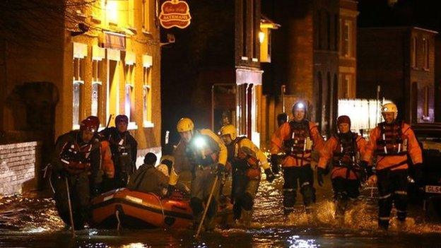 Rescue teams in Boston