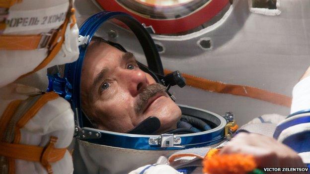 Chris Hadfield in rocket