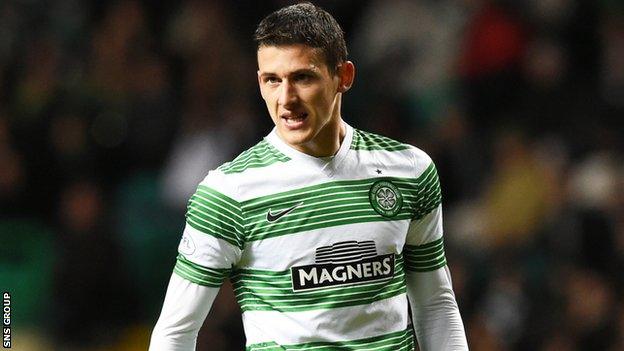 Aleksandar Tonev played in Celtic's 1-0 win over Partick Thistle